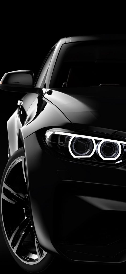 bmw, headlights, light, wheel, auto, black auto