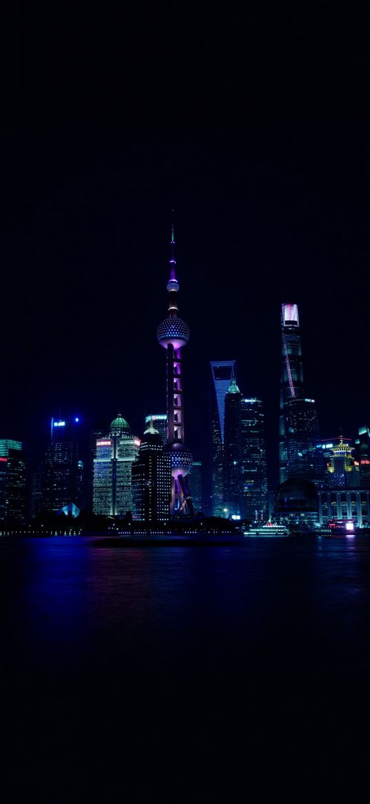 city, night, night city, china, neon, light