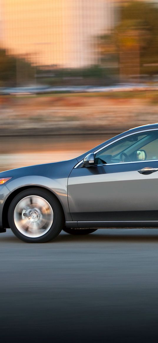 acura, tsx, v6, 2009, metallic gray, side view, style, cars, speed, home, city