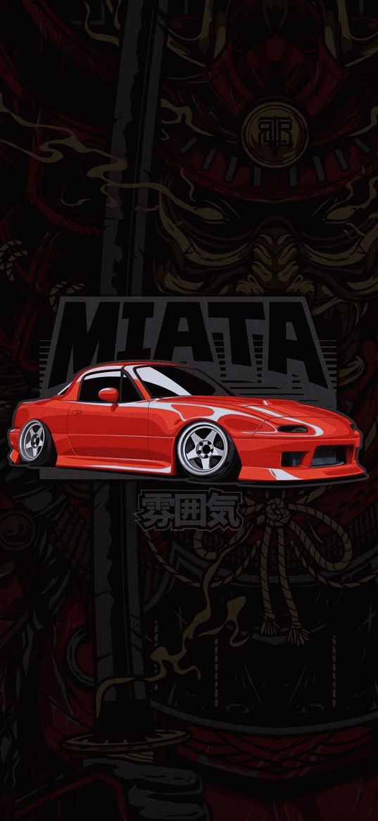 mazda mx-5, auto, anime, jdm