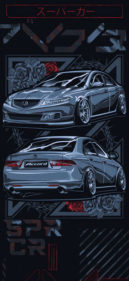 honda accord, honda, anime, auto, jdm