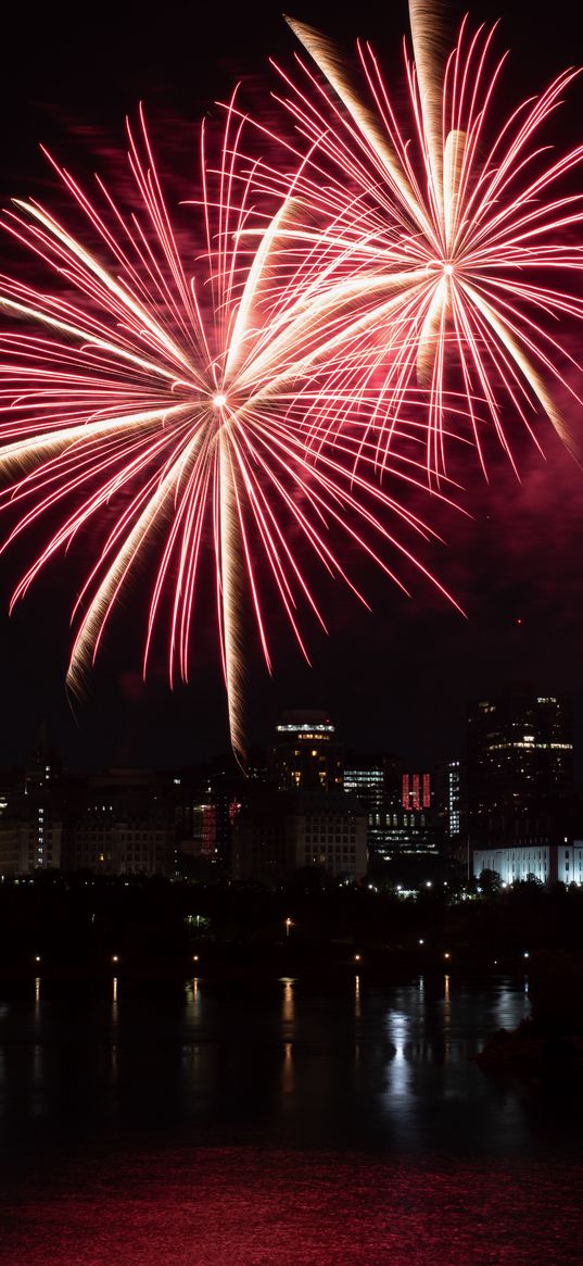 fireworks, sparks, explosions, night, celebration, dark