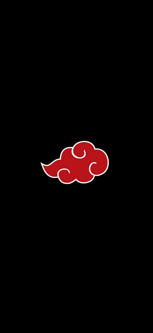 akatsuki, cloud, anime, black, red