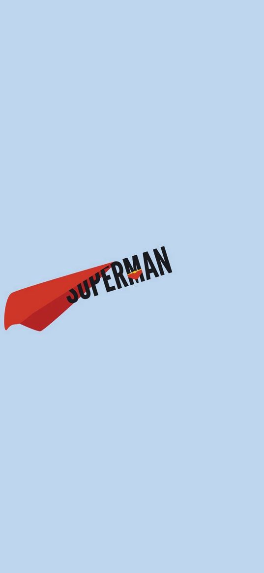 wallpaper, blue background, minimalism, superman