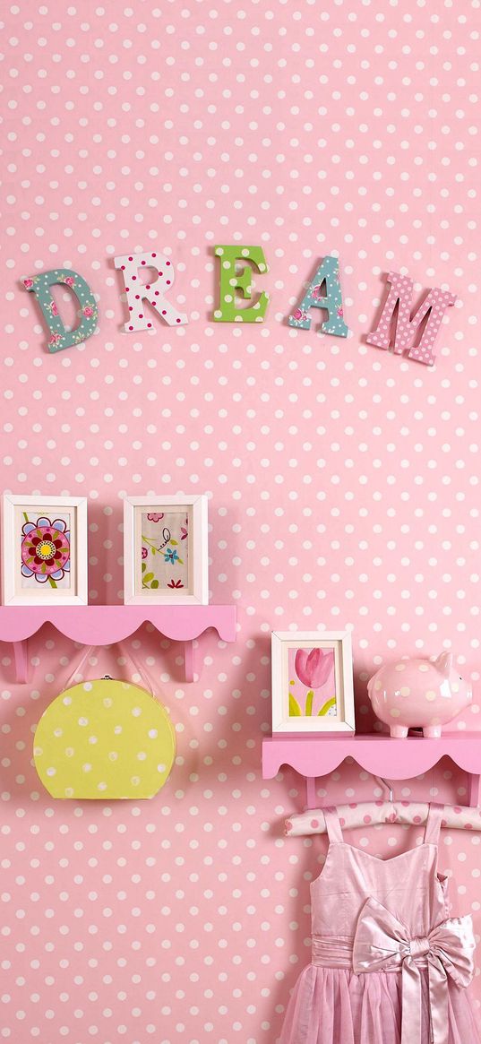 pink background, bedroom, for baby