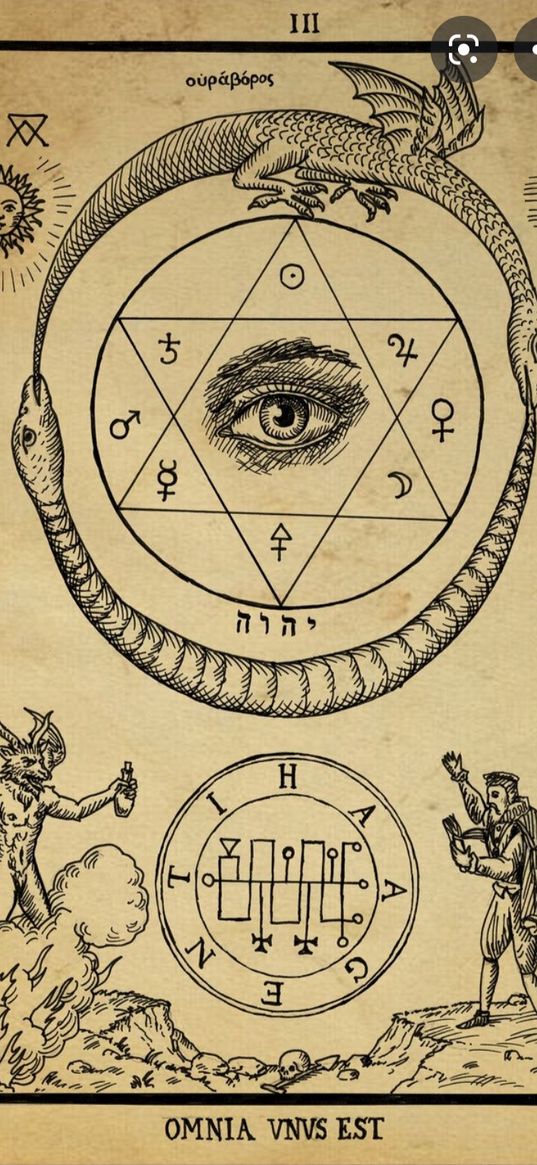 alchemy, ouroboros, parchment, myths