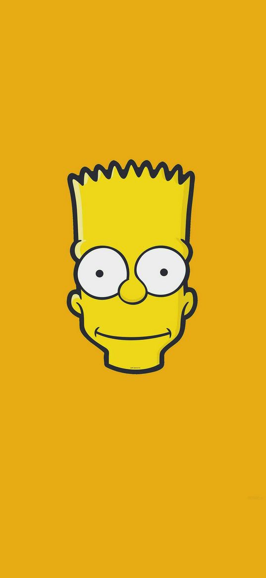 simpsons, bart, minimalism, art, cartoon, yellow