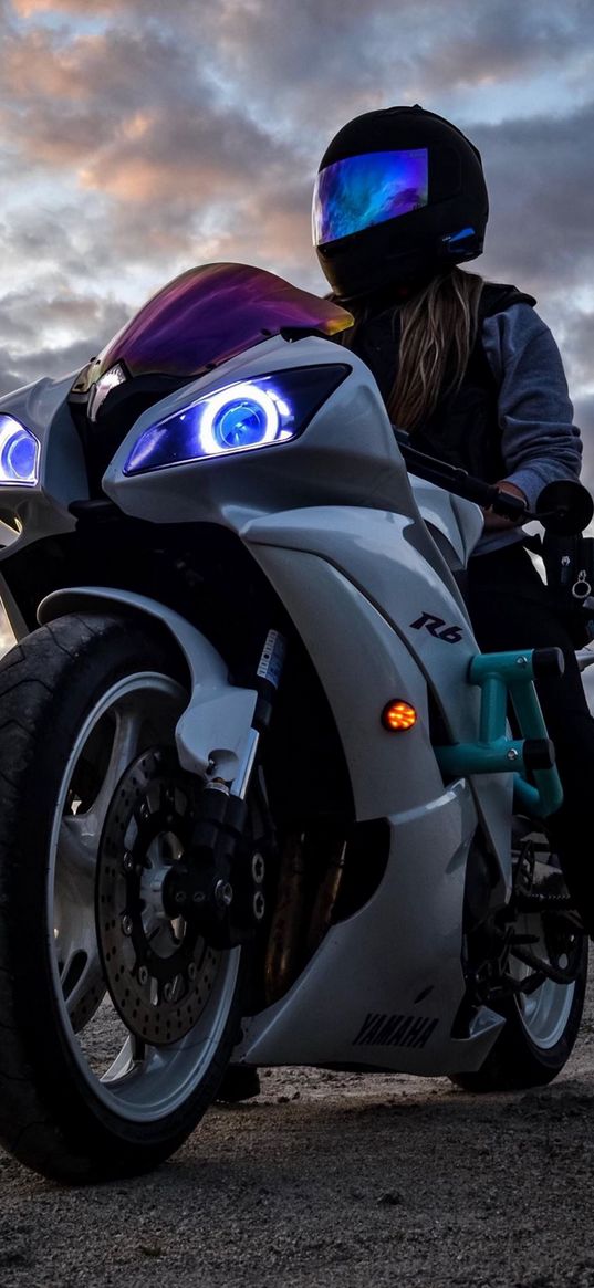 yamaha, moto, motocycle, girl