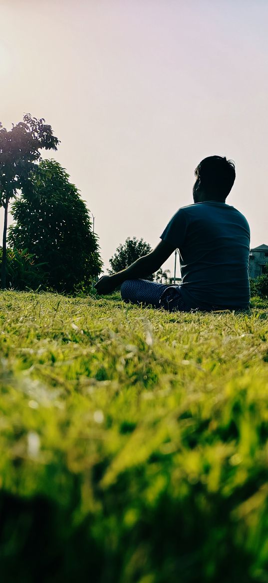 yoga, meditation, green, grass