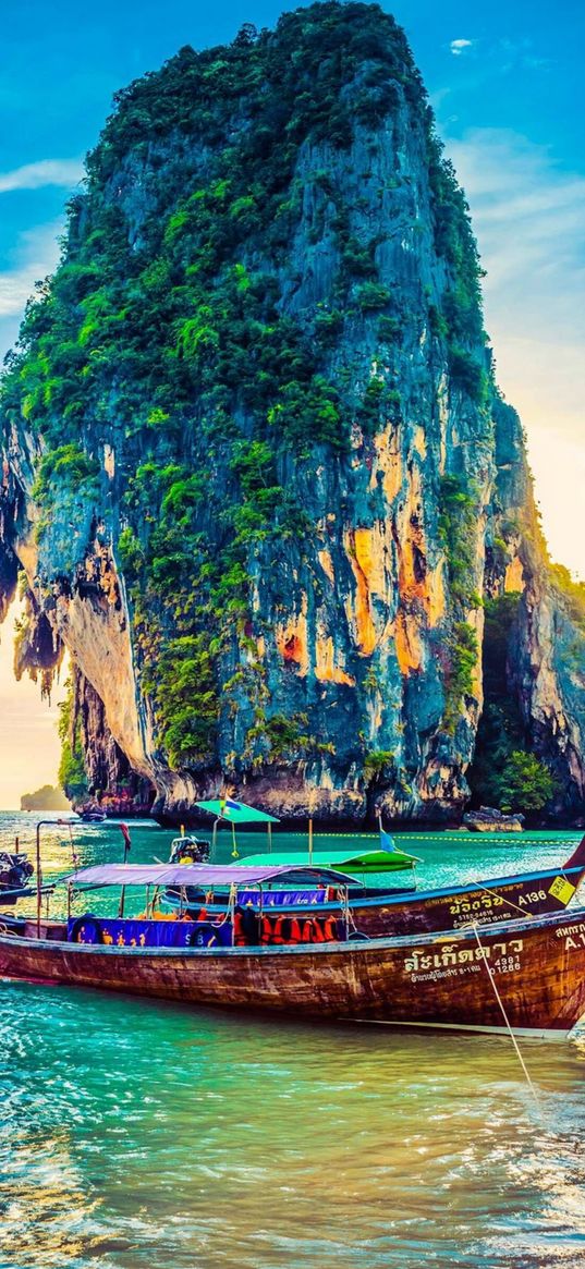 thailand, nature, boat, ocean