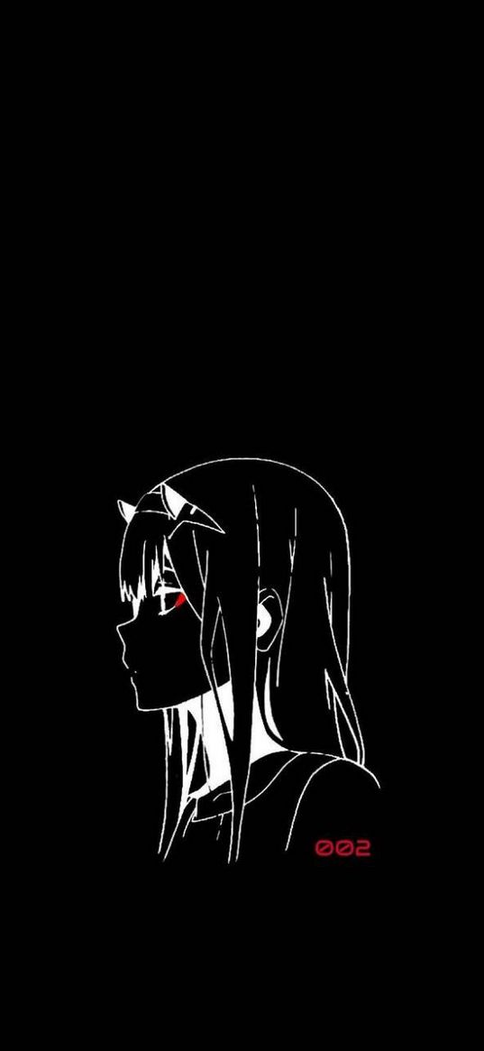 darling in the franxx, 02, black background