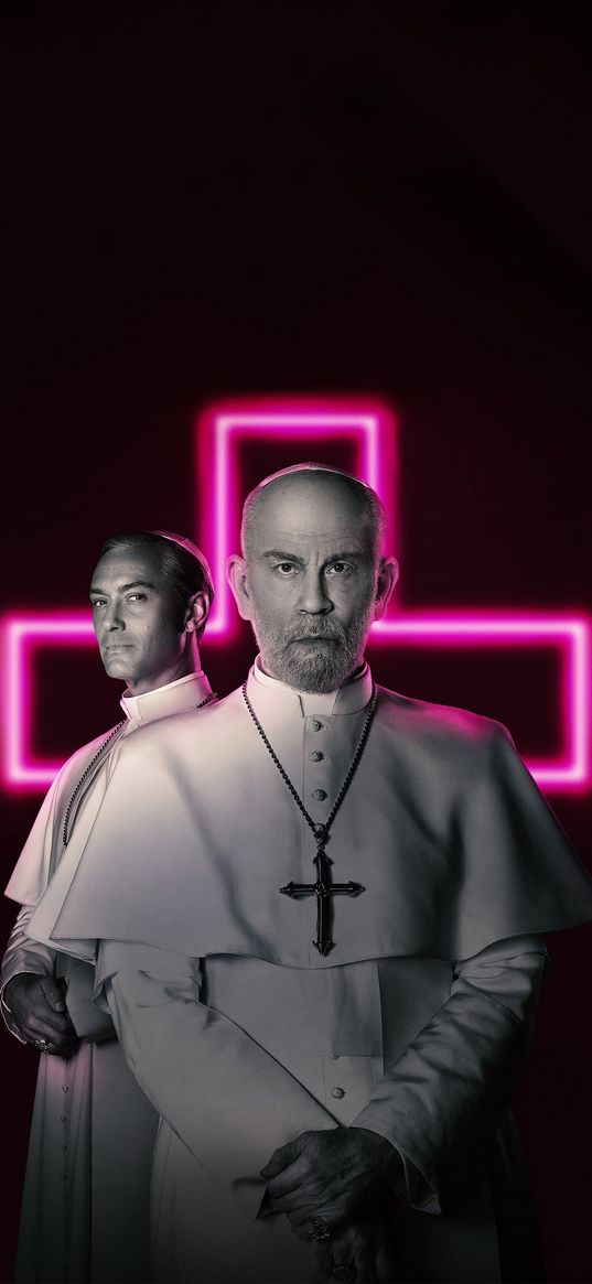 young pope, john malkovich, jude law, series, cross