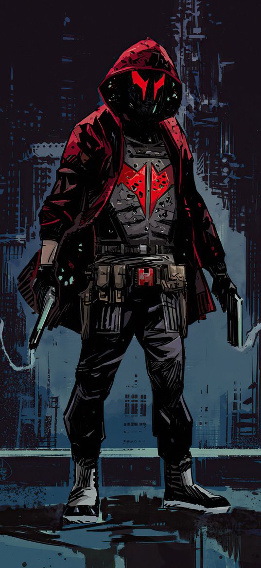 jason todd, batman, superhero, villain, pistols, character