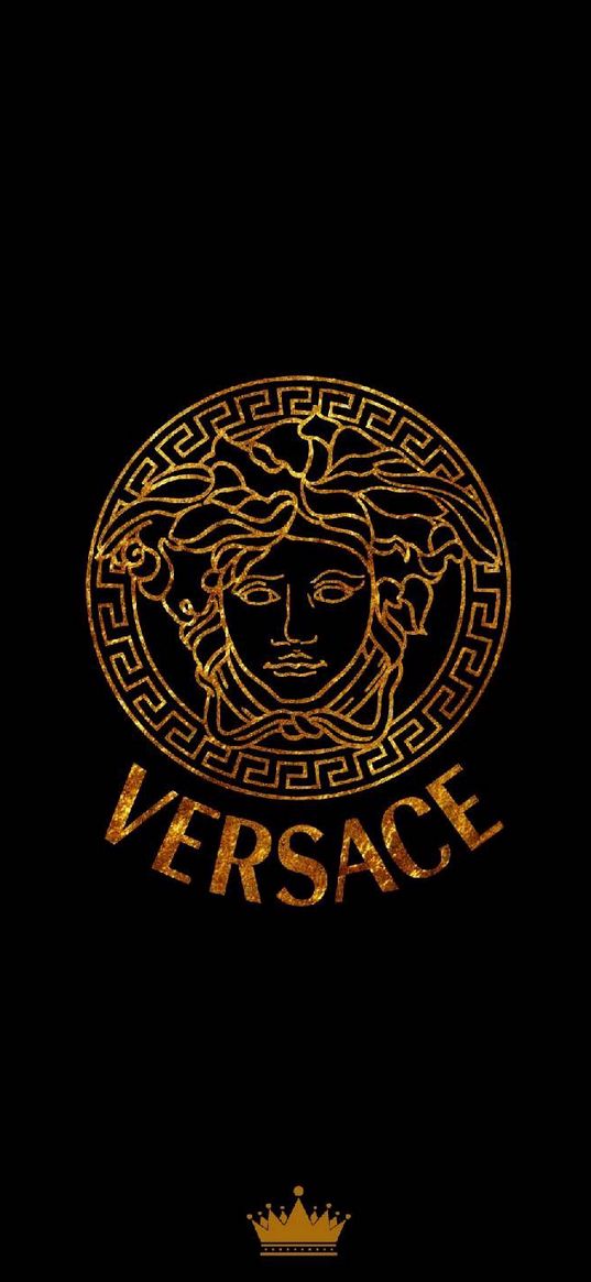 versace, emblem, label, logo, fashion, black, gold