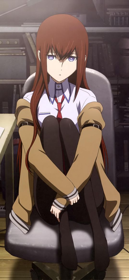 kurisu makise, steins gate, girl, anime