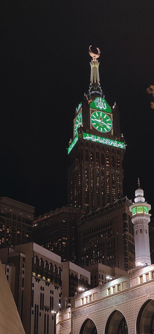 al-haram mosque, mecca, clock, tower