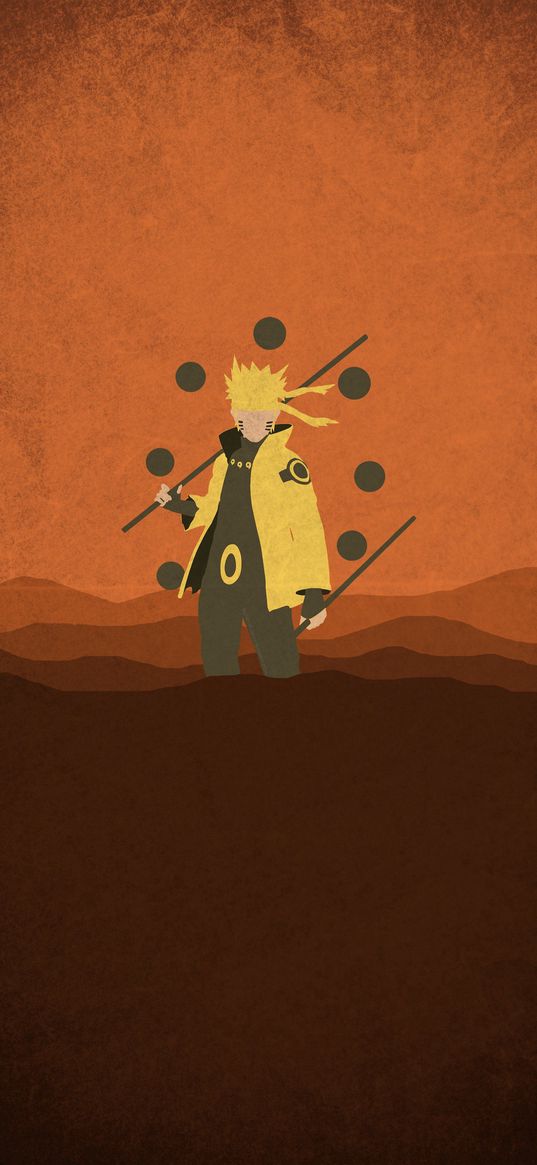 naruto, naruto uzumaki, anime, minimalism