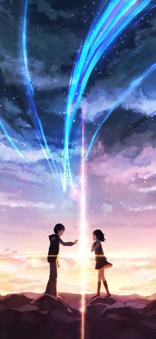 your name, anime, love, lovers