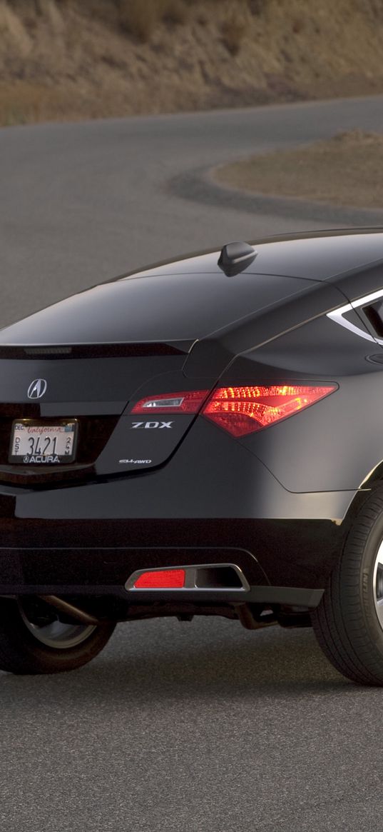 acura, zdx, 2009, black, rear view, style, cars, nature