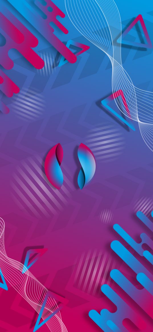 abstraction, shapes, neon colors