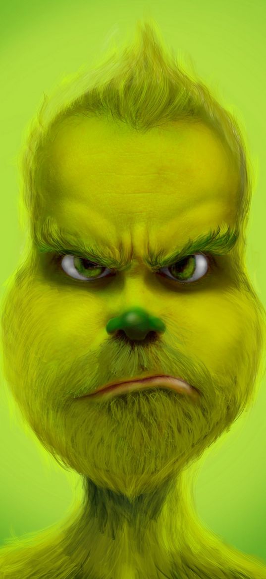 grinch, character, green background