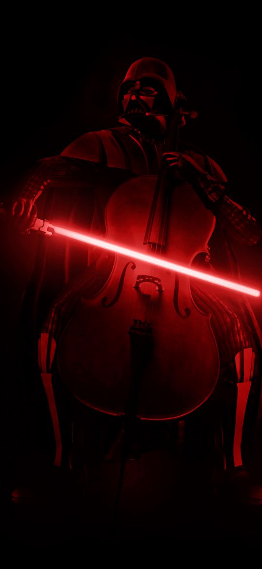 darth vader, star wars, character, cinema, cello, sith, black background