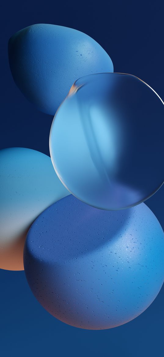 abstraction, bubbles, balls, shine, silicone, stone, blue, landscape, amoled, mi12, mi, miui, 13, miui 13