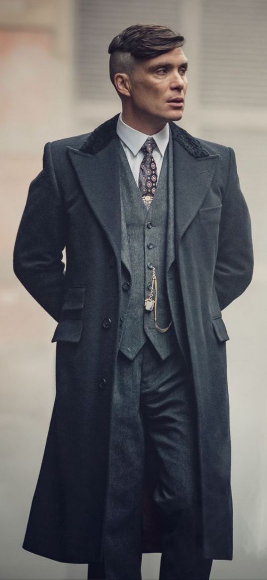 tommy shelby, peaky blinders, coat, fog