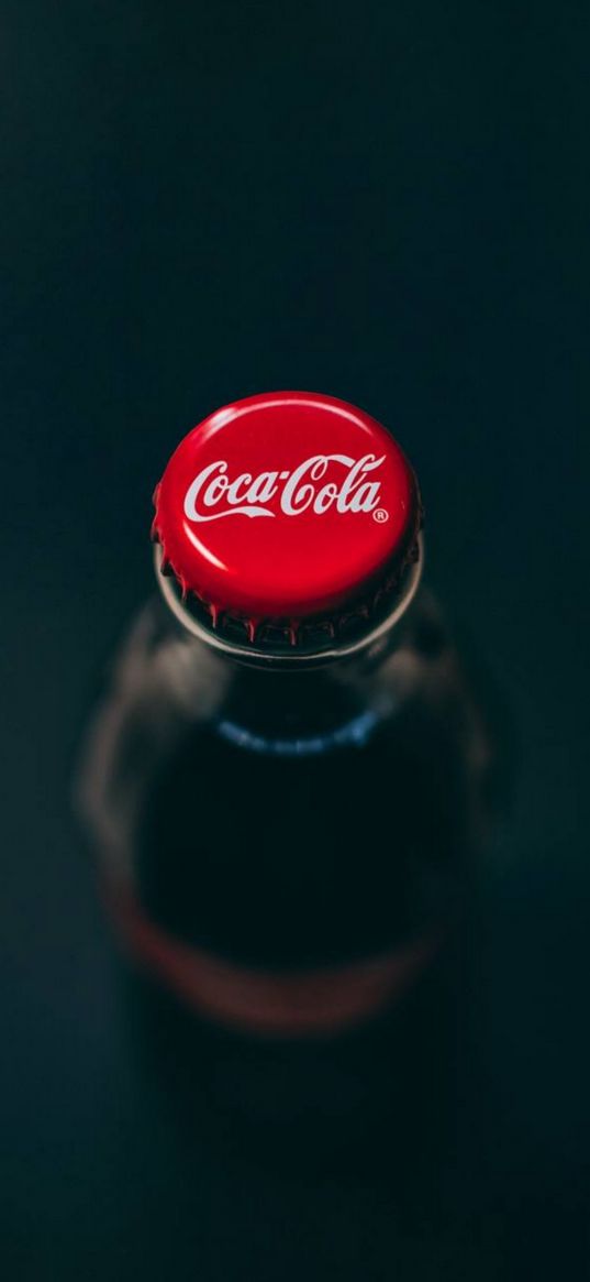 coca-cola, bottle, drink, dark