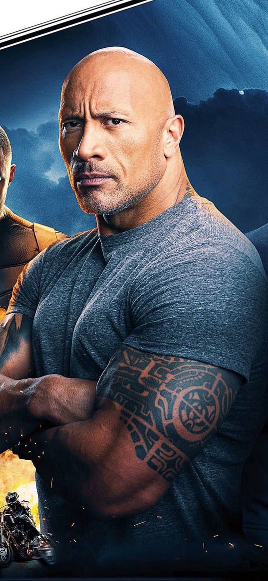 fast and furious, luke hobbs, dwayne johnson, rock, man, cool