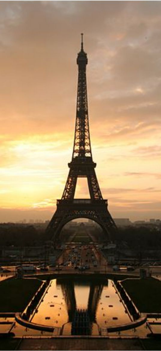 eiffel torony, night, torony, eiffel tower, sunset, paris