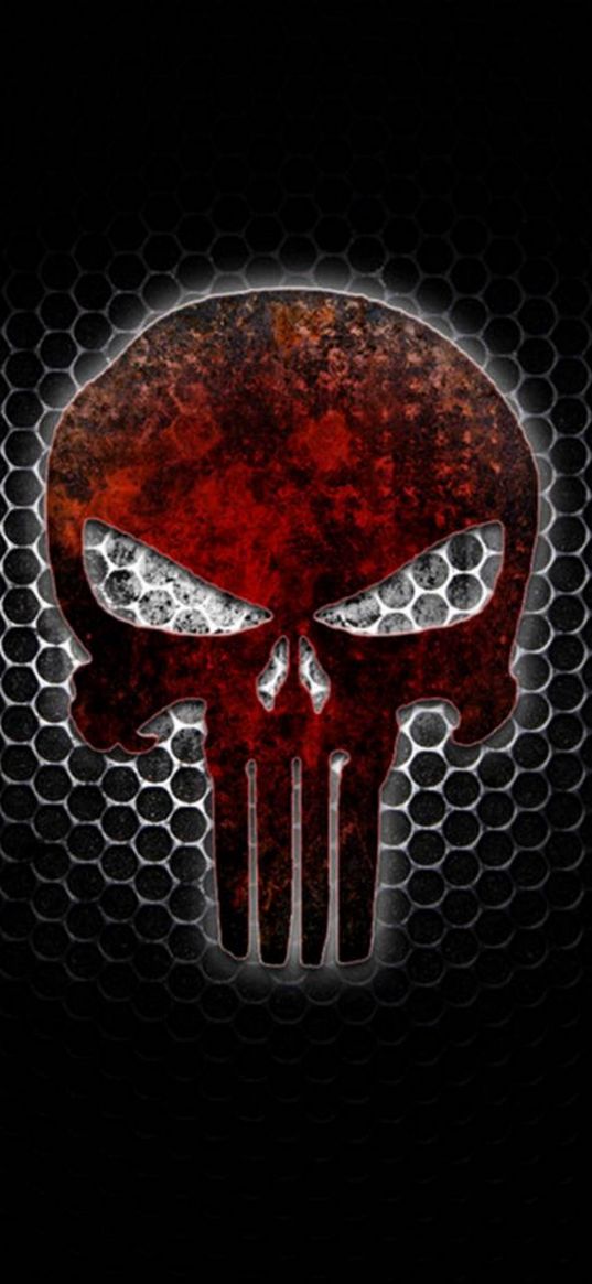 black, skull, punisher, red, dark, texture, popular, new