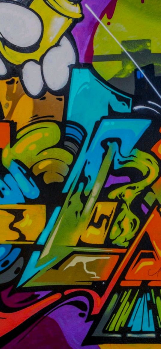 graffiti, street art, bright, colorful