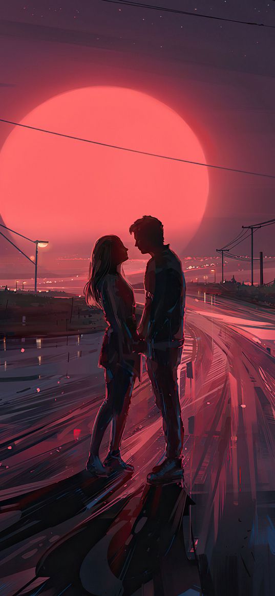 couple, art, love, dark