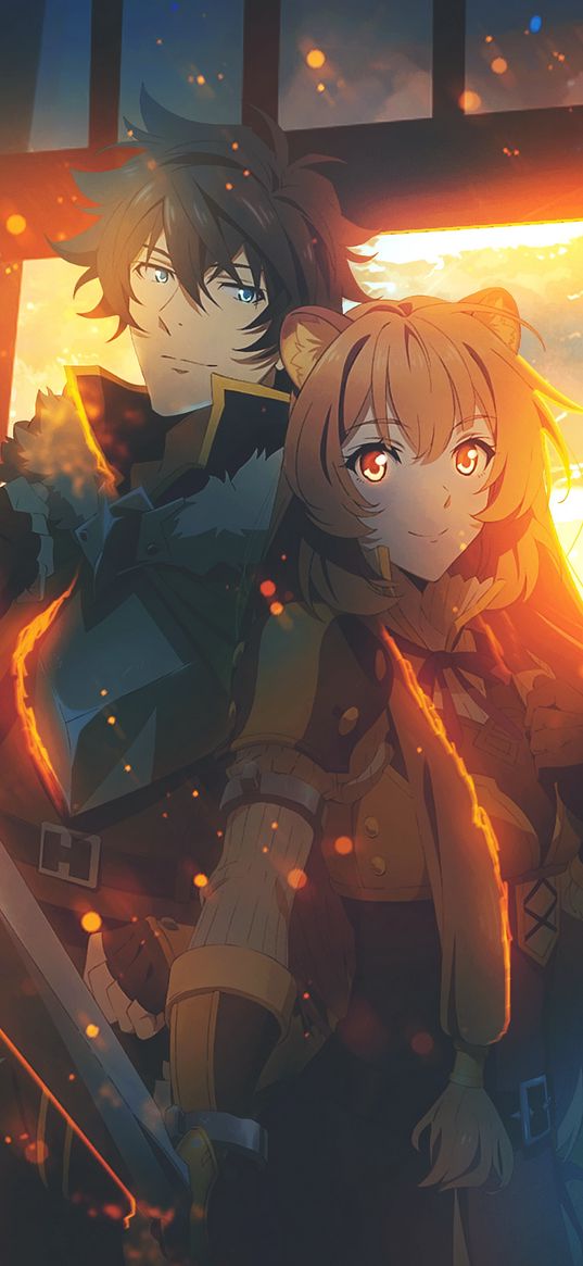 anime, art, hd, rising of the shield hero, naofumi, raftalia