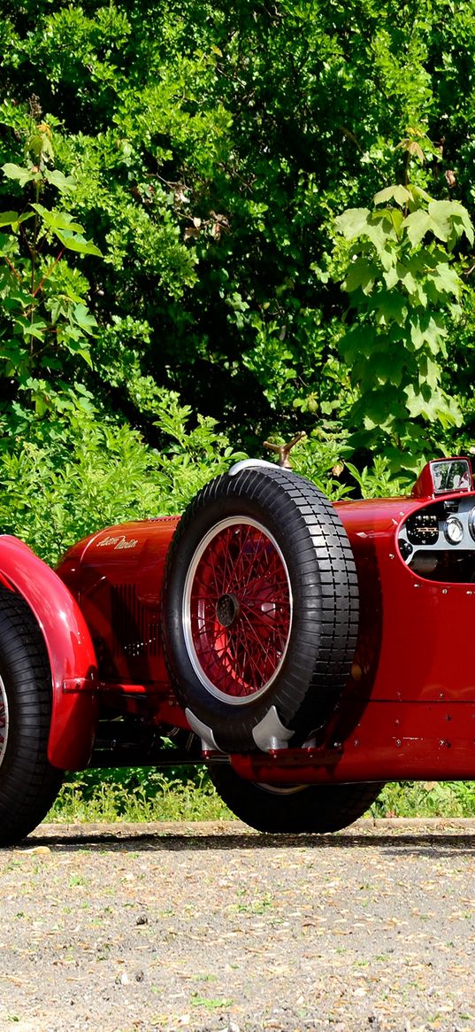 aston martin, 1939, red, side view, style, retro, auto