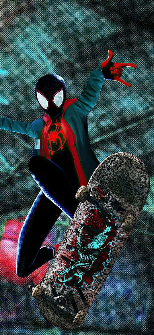 spiderman, spider-man, miles morales, skate, marvel, game, movie, sony, art