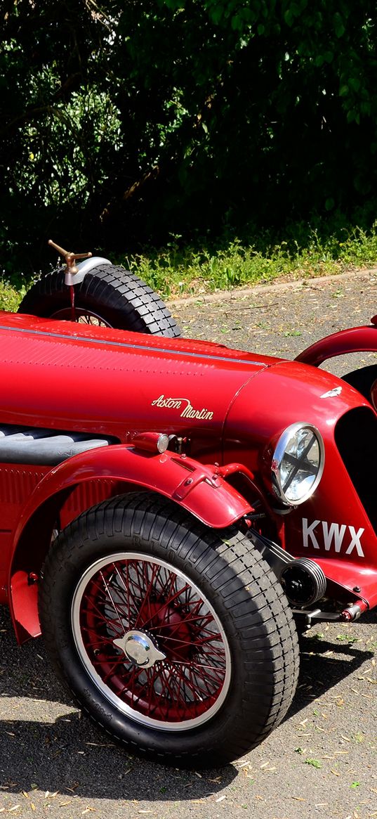 aston martin, 1939, red, side view, style, cars, retro