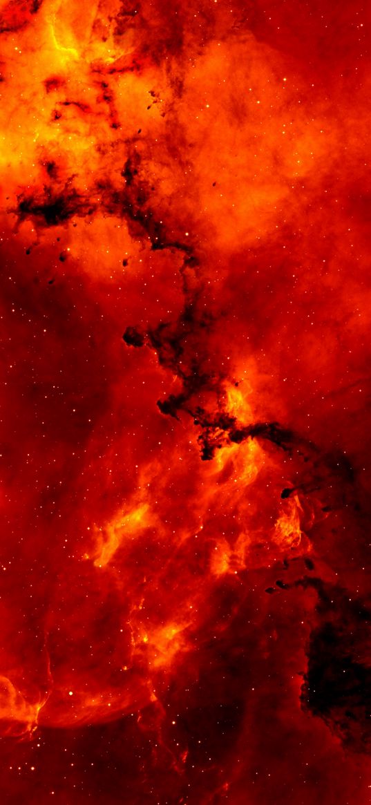 clouds, red clouds, red, stars, space, fantasy