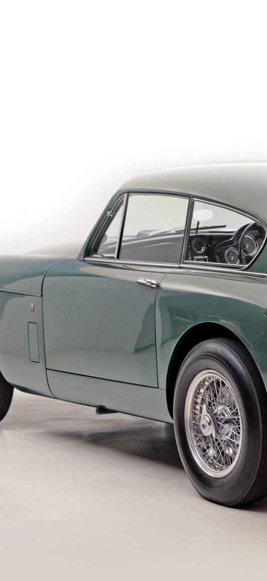 aston martin, 1958, green, side view, style, cars, retro