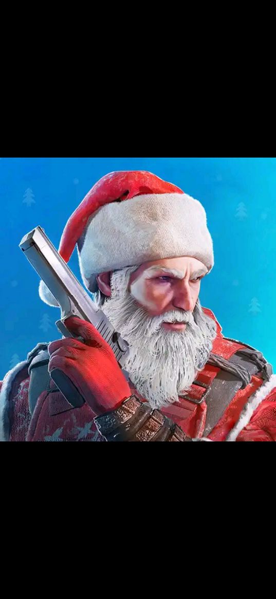 new year, santa claus, gun