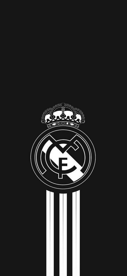 real madrid, logo, futbol, dark, premier league, spain