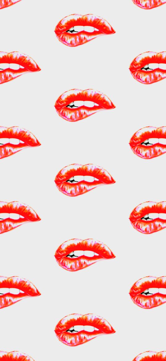 lips, mouth, red lipstick, white background