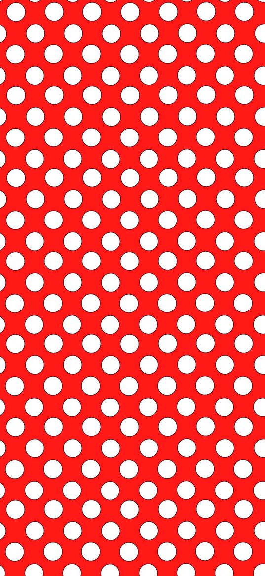 polka dot, white, red background