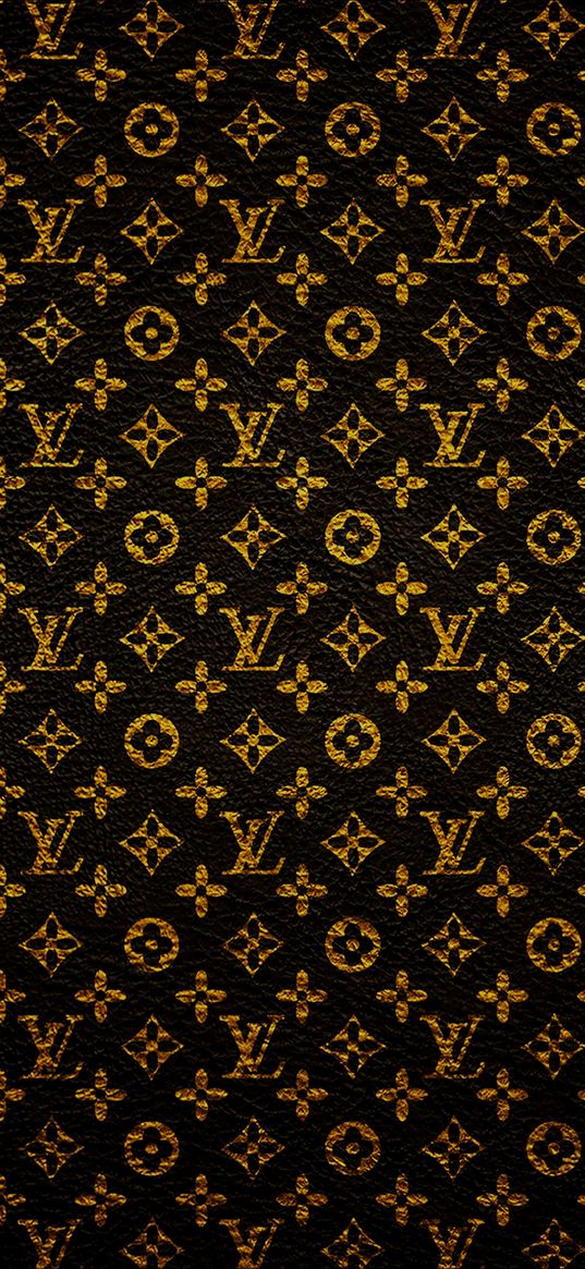 louis vuitton, brand, gold color, letters, black background