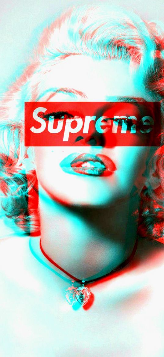 supreme, marilyn monroe, girl, logo