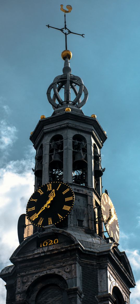 architecture, tower, bell tower, clock