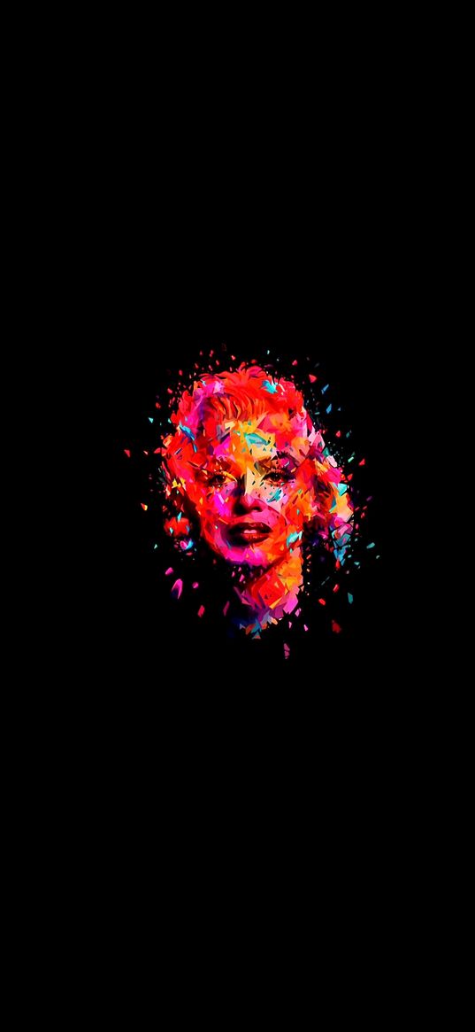 marilyn monroe, woman, celebrity, art digital, black background