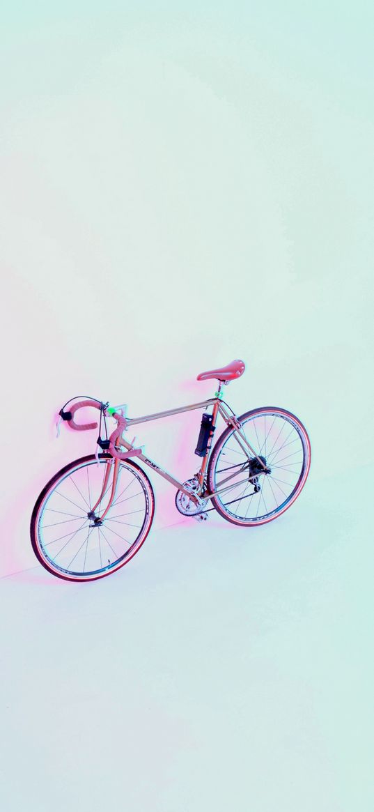 bike, pink color, light background