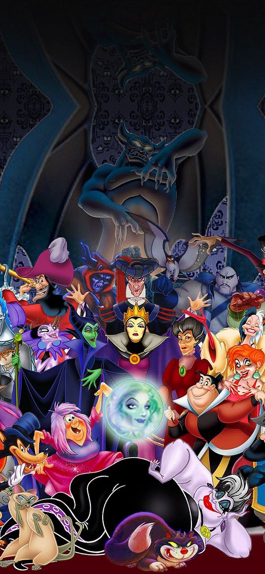 house of villains, disney, characters, cartoon